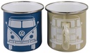 [955801] VW collection enamelled cups blue+grey set of 2 955801_1