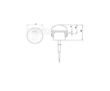 LED marker light, 9-33V, 0,6W, limpid, 250mm