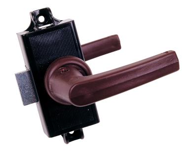 Toilet lock complete, brown