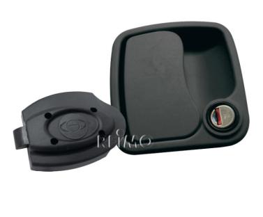 Euro garage lock black without cylinder and key