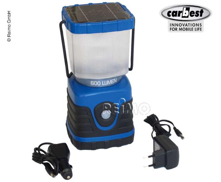 Camping lamp, Solar/USB/DC, 4000mAh accumulator, 600 lumen