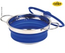 Silicone pot, foldable, 20x30x3,5/8,5cm, blue