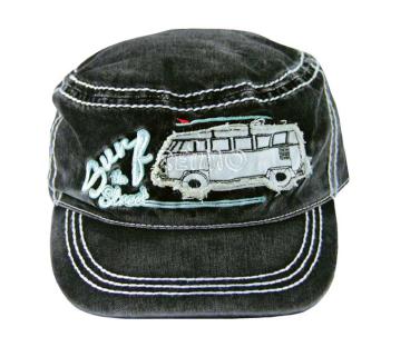 VW Collection Military-Cap jeans/black