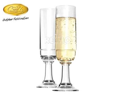 Polycarbonate glasses St.Tropez champagne set 210ml