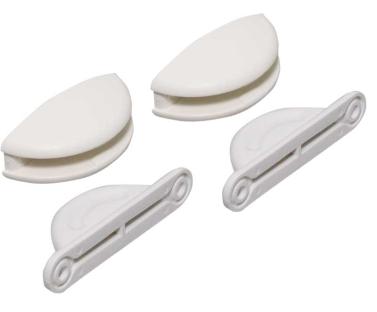 Door stop white plastic 2 pcs.