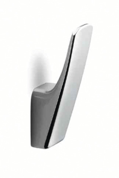 Single coat hook metal chrome plated square, not foldable