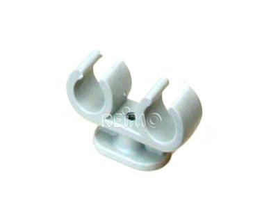 Uni-Quick 12mm pipe system: plastic pipe clamp double, 5 pieces