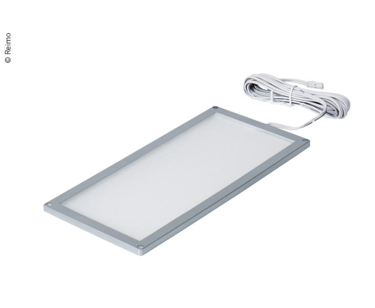 LED ceiling light 12V/6W, frame silver, 100x200mm