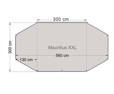 Sun shade Mauritius XXL 600x300cm