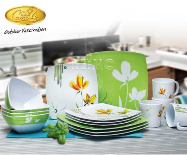 Melamine Dinner Set Costa Rica, 16 pieces for four pers.