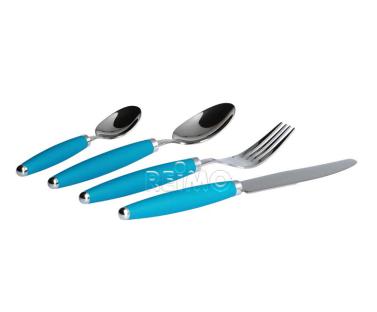 Camping Cutlery Set, Gimex, 4 People/16 Parts, Turquoise