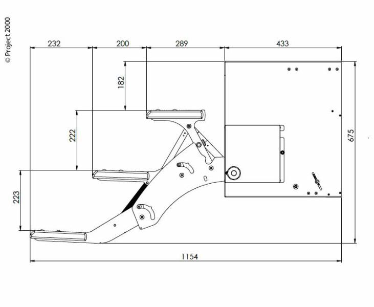 Electric double step, 48cm wide, for large motorhomes