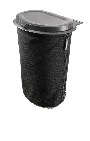 Flextrash waste bin, 3L, black, biodegradable material