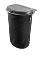 Flextrash waste bin, 3L, black, biodegradable material