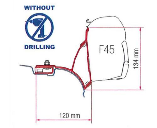 Awning adapter for side wall awnings