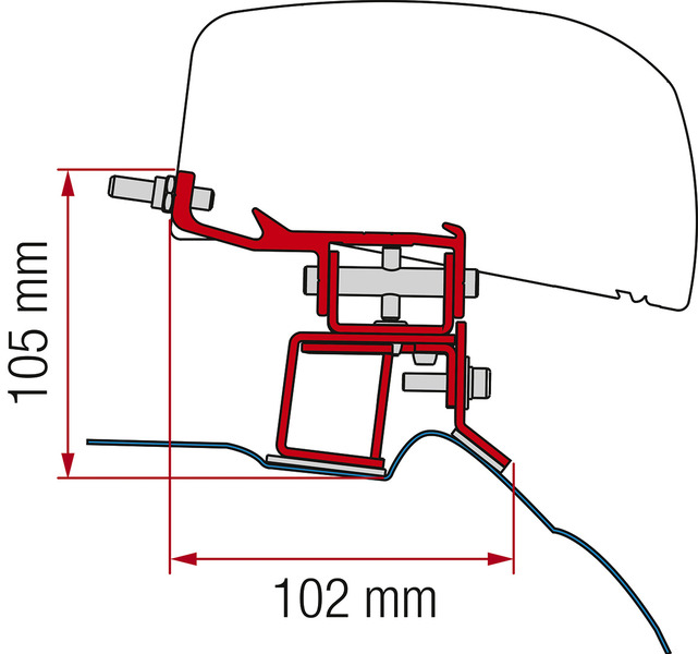 Adapter Kit for F40van Mercedes V Class from 2014,2Halter, Black