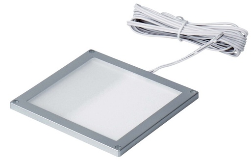 [83369] LED ceiling light 12V/3W, frame silver, 100x100mm