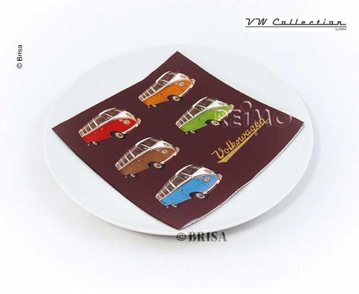 [95512] VW collection napkins 'COLORED SAMBA', 20 pcs..