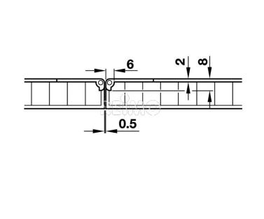 [532192] Folding table hinge brass matt