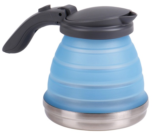 [940851] Silicone kettle, foldable, capacity ca.0,8l, blue